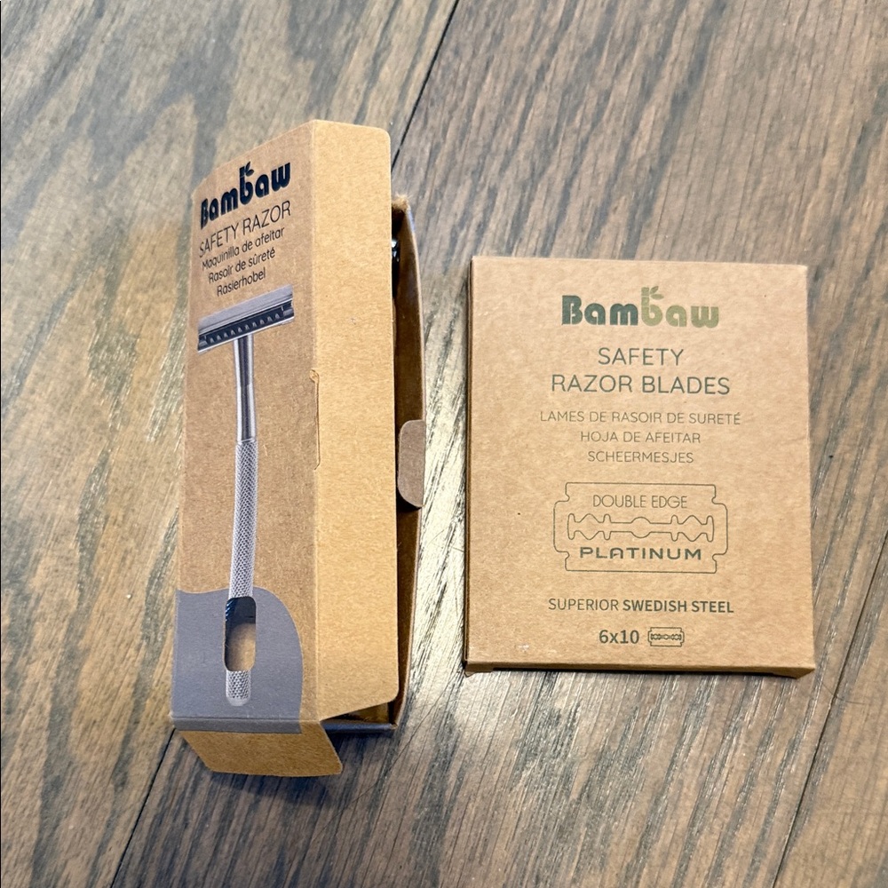 Bambaw safety razor Silver Safety Razor with Blades